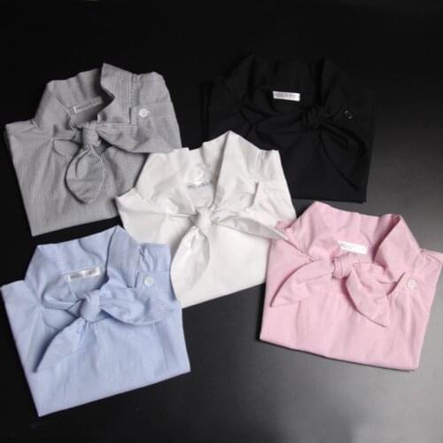 Fashion Striped with Bow Vintage Detachable Womens Lapel Shirt Fake False Collar Necklace Clothing Accessories
