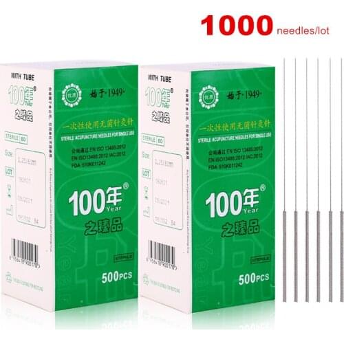 New Acupuncture Needles 1000/lot Chinese Acupuncture Disposable Beauty Needle Body Massage Lose Weight Sterilze Needles