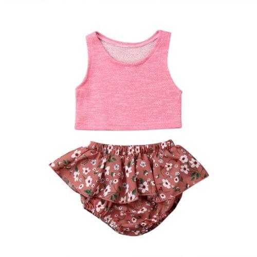 Baby Clothes 2PCS Fashion Kids Baby Girls Summer Clothes T-shirt Tops+Shorts Pants Outfit Set