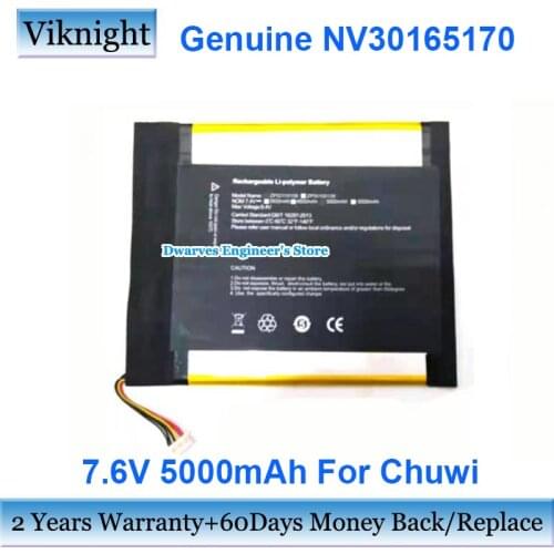 Genuine 7.6V 5000mAh NV30165170 Battery For Chuwi Hi13 13.5 Tablet 30165170 Li-ion Rechargeable Battery Packs 38Wh