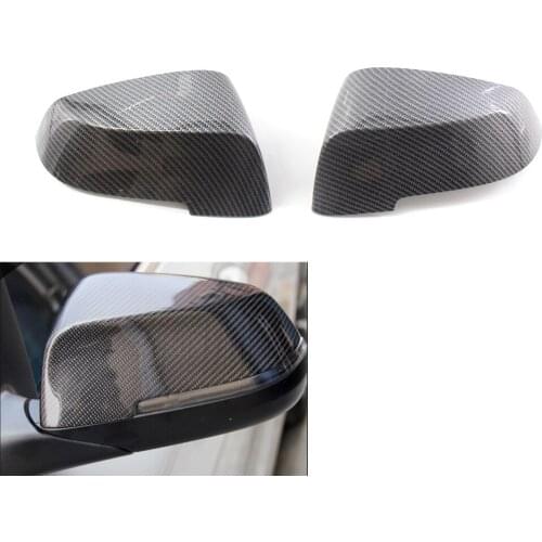 Pair of Mirror Cover Carbon Fiber Pinted Fits for BMW F10 F12 F01 2014-2016