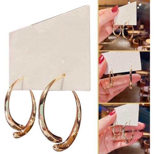 Simple Curved Earrings Alloy Women Lady Dangle Fashion Earring Earbob Jewelry for 2021 New Style XIN-Shipping
