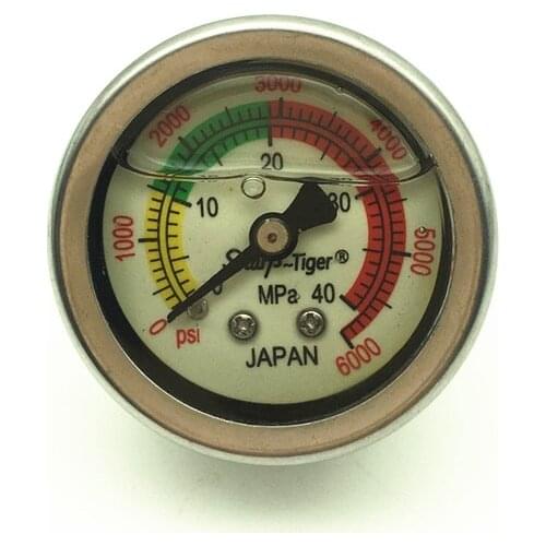 Paintball PCP Hand Pump High Pressure Gauges Manometer 40mpa/400bar/6000psi 1.5 Inches 40mm Diameter M10*1 thread
