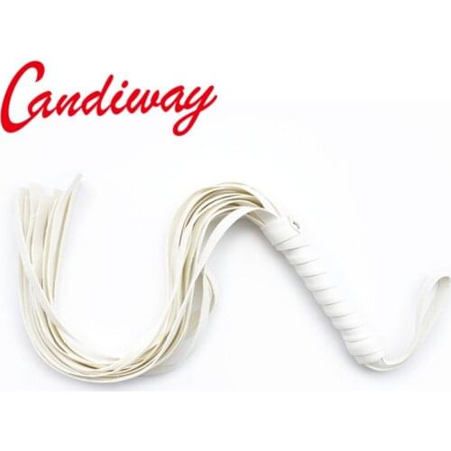 BDSM Sex Toys For Lover Adult Game Whip PU Leather Flirt Toys black Lash Red Handle erotic toy Sexy products clamps