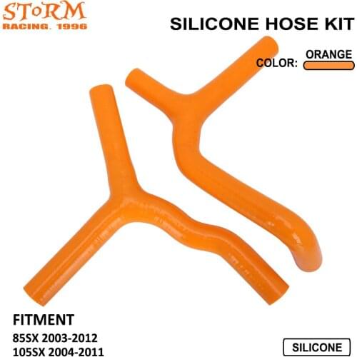 Moto Bike Orange Silicone Radiator Heater Coolant Water Hose For KTM SX85 03 04 05 06 07 08 09 10 SX105 2007 2008 2009 2010 2011