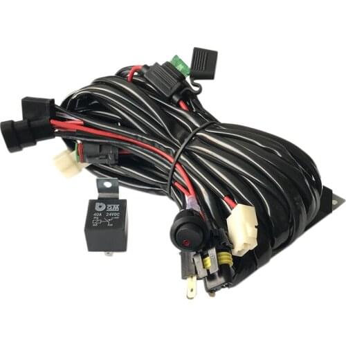 LED Light Bar Waterproof Switch Harness 12/24V Can Quickly Turn 9005/H4 Driving Light