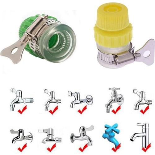 Universal Garden Hose Quick Connector Water Faucet Adapter for 14-21mm Diameter Tap
