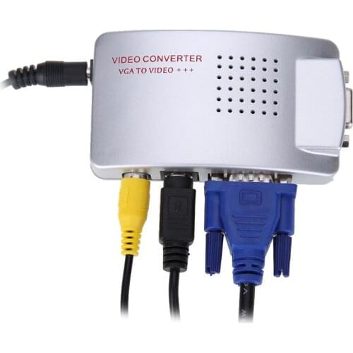 Universal VT280 PC Converter Box NTSC PAL VGA to TV AV RCA Signal Adapter Converter Video Switch Box Composite for Computer PC