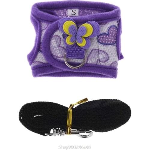 Hamster Harness Vest Adjustable Leash Set for Guinea Pig Chinchilla Mice Rat Ferret Small Animal Accessories S22 20 Dropship