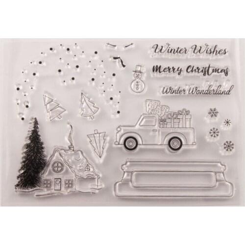 Winter Wonderland Transparent Clear Silicone Stamp Seal DIY Scrapbook Rubber Stamping Coloring Embossing Diary Decor Reusable