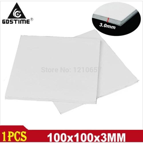 1PCS White 100 x 100 x 3mm Silicon Heatsink Cooling Conductive Thermal Pad