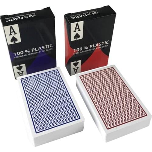 2Pcs/set Waterproof PVC Poker Cards Red And Blue Entertainment Baccarat Playing Cards Texas Hold'em Poker Card Game Plastic