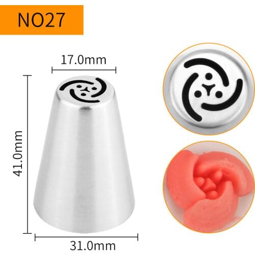 30pcs/lot)Free Shipping Stainless Steel Cake Decorating Specialty Russian Flower Nozzle #NO27