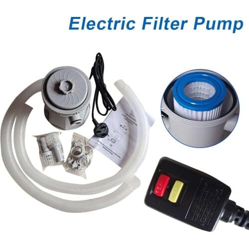 300 Gallons Electric Pool Filter Pump Ground Removable Filter Pump Cartridge for Swimming Pool Fountain Ponds