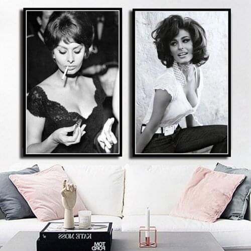 5D DIY Diamond Painting Loren Black White Movie Star Actress Kit Full Drill Embroidery Mosaic Art Picture of Rhinestones Decor