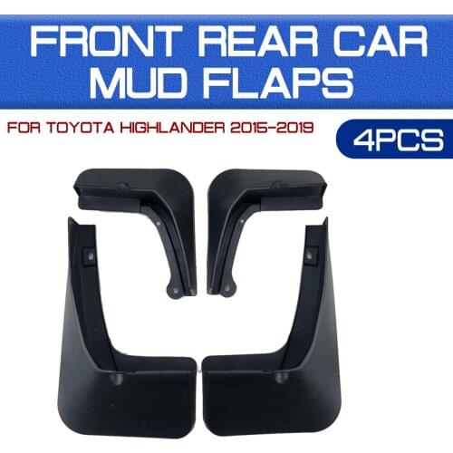 Car Front Rear Car Mudguards Fender Flare Mud Guard Flap Anti Splash Mudflap for Toyota Highlander 2009 2010 2011 2012 2013-2019