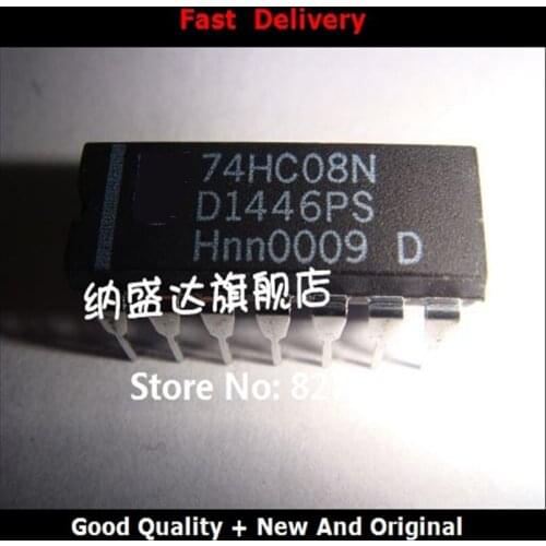 Free Shipping new original 74HC08N 74HC08P 74HC08 DIP