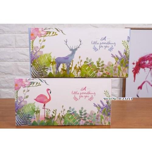 Deer / Flamingo Paper Box, Cookie Macaron Chocolate boxes Christmas Birthday Party Gifts Packaging box 100pcs/lot