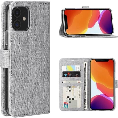 Case For iphone 12 5.4 Shockproof Luxury PU Leather Magnetic Flip Back Cover Mobile Phone Accessories