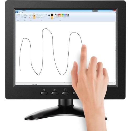 C08 8" 4 Wire Resistive VGA HDMI Touch Screen Monitor with AV/BNC/VGA/HDMI/USB Interface