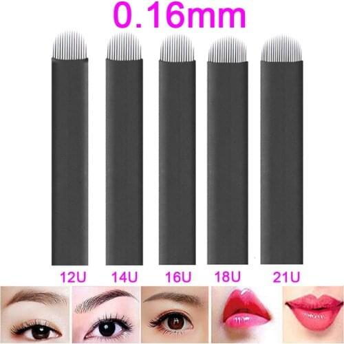 Extremely Thin Microblading Needles Permanent Makeup Eyebrow Tattoo needles for Permanent makeup Eyebrow blades pen Embroidery