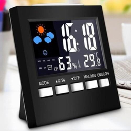 Digital Mirror LED Display Alarm Clock Temperature Calendar USB/AAA Powered Electronic Multifunction Snooze Desk Clock Weather S