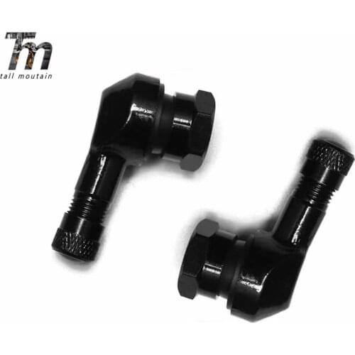 CNC 2pcs Titanium Universal Motorcycle Aluminum 90 Degree Wheels Tire Tyre Valve Stems Caps For YZF R1 R6 GSXR ZX6R ER6N S1000RR