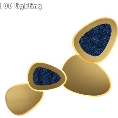 Nordic Home LED Wall Sconce Surface mount Gold Blue Body Living room Dining room Wall Light Atmosphere Lighting Fixtures