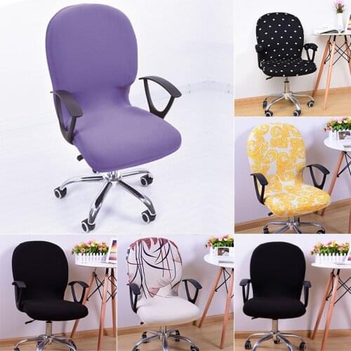 Elastic Office Computer Chair Cover Side Arm Chair Cover Chaise Stretch Rotating Lift Chair Cover Without Chair Arm LBShipping