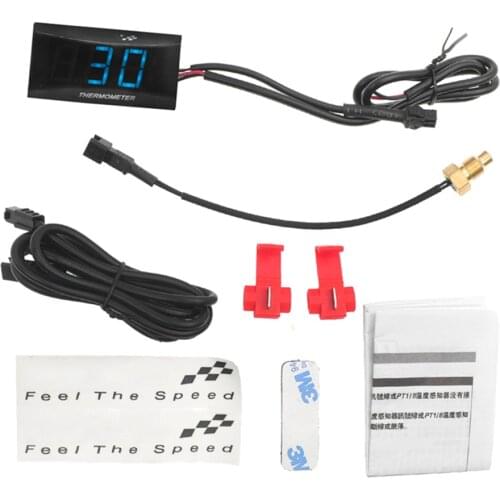 Hot Sale KOSO Water Temperature Gauge Thermometer For 0~120 Degree Universal Digital Motorcycle Water Temp Meter Set