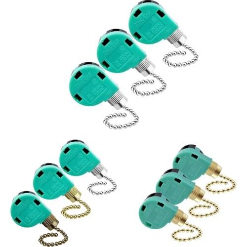 GTBL 3 Pack Ceiling Fan Switch Switch Replacement Speed Control for Ceiling Fan Light, Wall Lamps, Cabinet Light