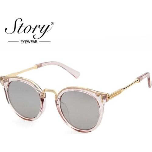 STORY Women Mirror Sunglasses KW Style Brand Designer Top Quality Oval Sun Glasses Female UV400 Small Arrows Fashion Eyeglasses