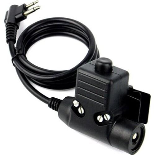U94 PTT Cable Adaptor For Motorola Two Pins For Z tactical Bowman Elite II Headset HD01 HD03 Radio Headset Earpiece