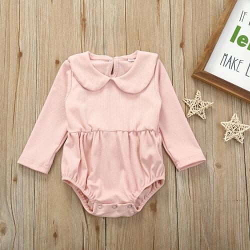 Baby Girls Romper Jumpsuit One Piece Long Sleeve Cotton Playsuit Sunsuit Outfit Infant Spring Clothes23