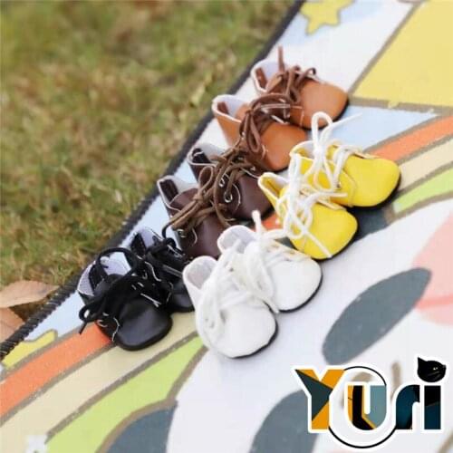 Star Idol Doll Use Lace-Up White Black Yellow Brown Doll Shoes for Plush 20cm Toy Accessories Cosplay Creative New C GG