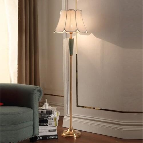 Buy 2 Get 20% Off American Style Green Ceramic Floor Lamp For Living Room Villa Room Bedroom Decoration Warm Bedside Floor Lamp