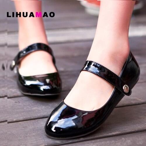 LIHUAMAO Patent Leathe candy colors Mary Jane shoes women flats round toe ankle strap summer party dress dancing shoes