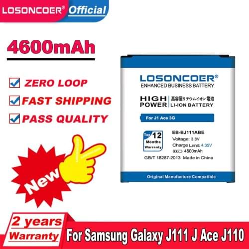LOSONCOER 3000mAh EB-BJ111ABE Battery For Samsung Galaxy J1 J Ace J110 SM-J110F J110H J110F J110FM