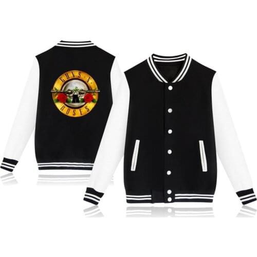 GUNS N' ROSES men women Jacket baseball clothing casual mens Jackets coat for men hoodies harajuku sweatshirt bomber Jacket