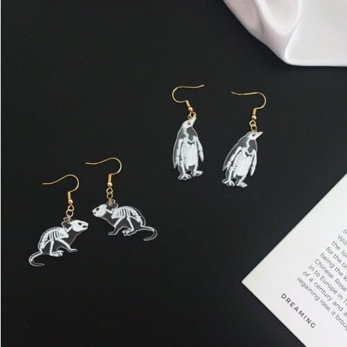 2019 New Vintage Funny Animal Transparent Drop Earrings Animals custom Acrylic Ear drop accessories gift for women girls