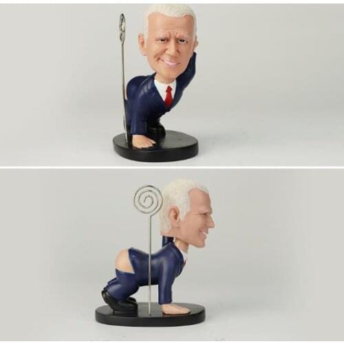 Creative new Biden pen holder decoration fun spoof character resin statue business card holder craft souvenir doll decor