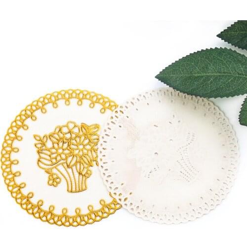 European-style Placemats PVC Bronzing Coasters Food Mats Pots Bowls Mats Ashtray Tray Mats Insulation Non-slip Mats Table Decor