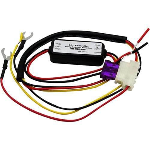 DRL Controller Auto Car LED Daytime Running Light Relay Harness Dimmer On/Off 12-18V Fog Light Controller