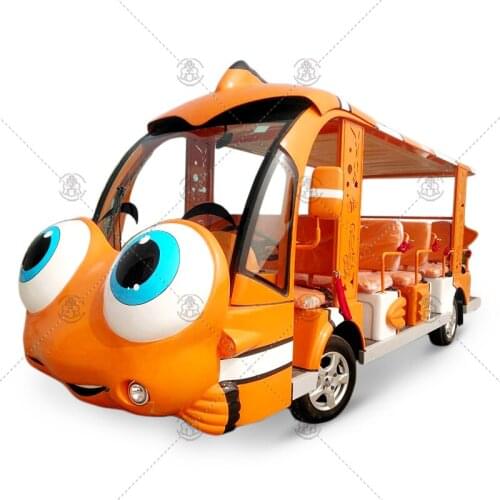 SANCHUAN Train-14 Seats Sightseeing Car Electric Motor Amusement Park Tourist Bus For Sale