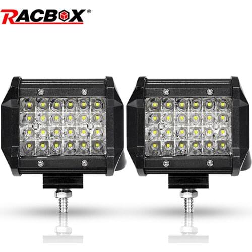 LED 12 24V Off Road Slideable 4inch Light Bar Qual Row 72W Spot 4WD ATV UTV Motorbike Driving WorkLamp Extra Headlight Auto Lamp