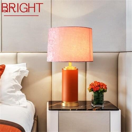 BRIGHT Table Lamp Brass Red Desk Light Modern Creative LED Decoration for Home Bedroom