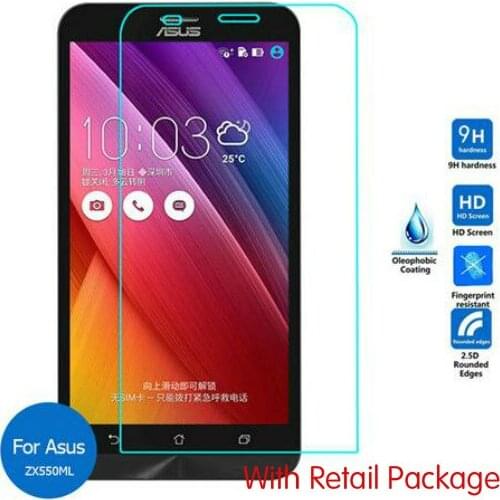 For Asus ZenFone Zoom Tempered Glass Original 9H Protective Film Explosion-proof Screen Protector for ZX550 ZX551ML