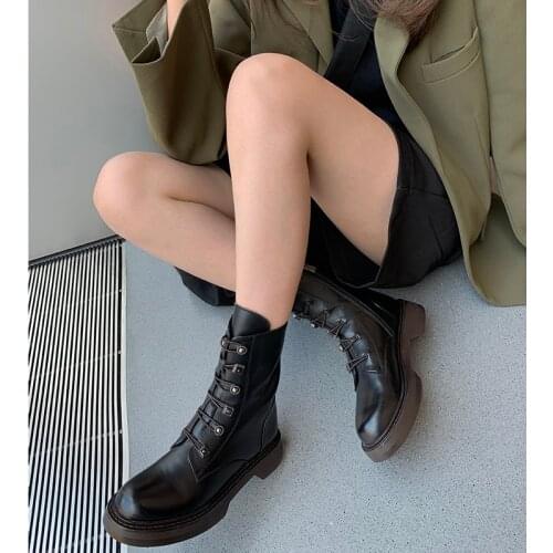 Women Shoes Women Boots Round Toe Thick Heel Ankle Boots Zip Platform Short Boots for Women Zapatos De Mujer booties heels
