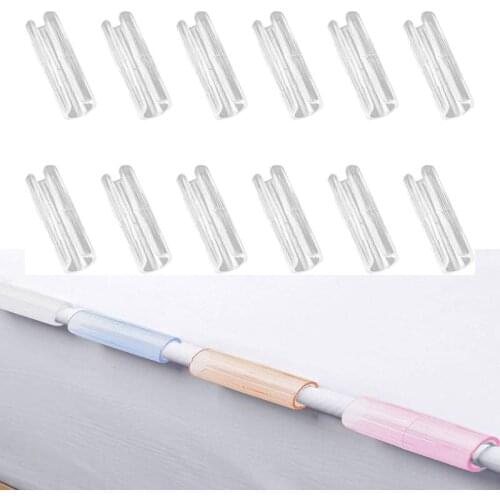 12pcs Bed Sheet Grippers Sheet Holders Fasteners Bed Sheet Clips Keep Sheets Snug for Various Mattresses Pad with Raised Edge