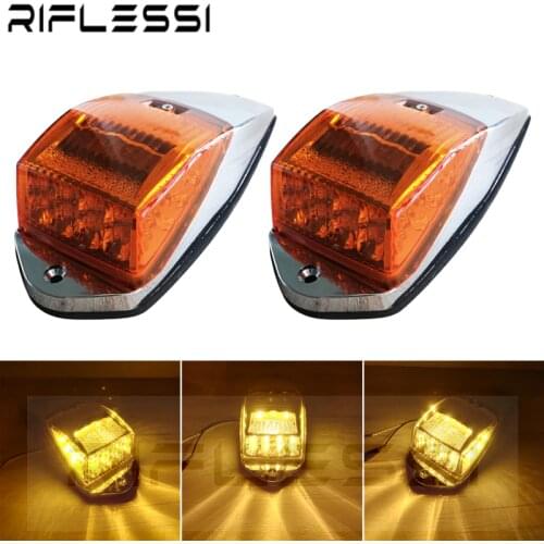 2 x 12V Trailer Truck Cab Roof Driving Running Lights Amber White Turn Signal Lamp Pickup Lorry Top Fog Light Clearance Lamps